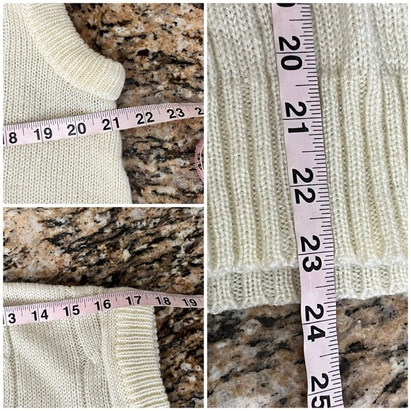 Vintage Troy Hill Sweater Vest 80s/90s Mens Cableknit Fishermen Preppy Grampa L - Picture 5 of 8